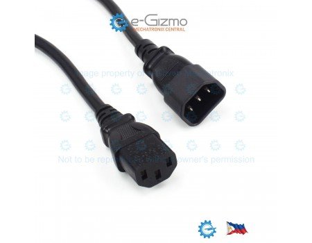 Heavy Duty AC Power Cord Extension C14 Male to C13 Female 10A 3CxAWG18 2.5M Heavy Duty AC Power Cord Extension C14 Male to C13 Female 10A 3CxAWG18 2.5M