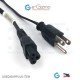 NEMA 5-15P to IEC 60320 C5 Mickey AC Power Cord 7A 3CxAWG18 1M
