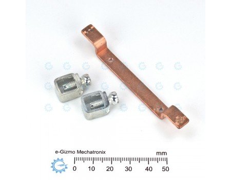 Rigid Copper Bus Bar 100A with clamp Rigid Copper Bus Bar 100A with clamp