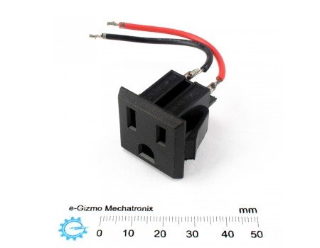 Sokao SO-11-1 NEMA-5 Panel Mount AC Outlet 10A 250VAC Sokao SO-11-1 NEMA-5 Panel Mount AC Outlet 10A 250VAC