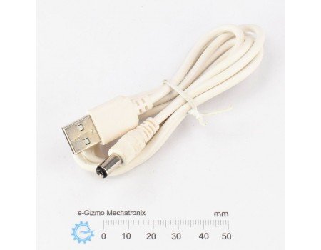 5V USB  to DC Barrel Plug Charging Cable