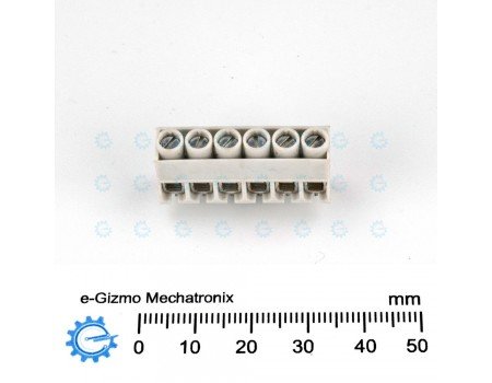 6 pole Screw Terminal Connector PCB Mounting 10-15A