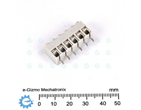 6 pole Screw Terminal Connector PCB Mounting 10-15A