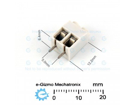 2 pole Screw Terminal Connector PCB Mounting 10-15A 5.0mm Pitch