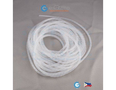10Meters PE Spiral Cable Wire Wrap Organizer d6mm x 10M White 10Meters PE Spiral Cable Wire Wrap Organizer d6mm x 10M White
