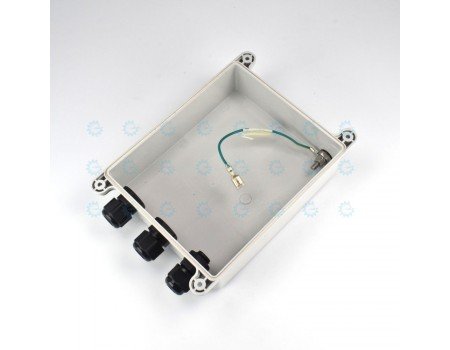 Weatherproof IP66 Polycarbonate Enclosure with Grounding and Cable Glands