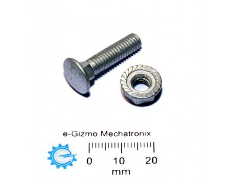 Carriage Bolt & Nut m6x24