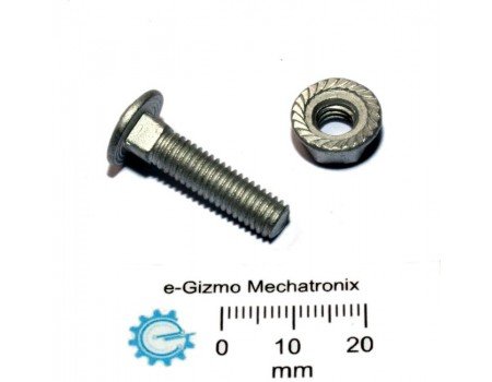 Carriage Bolt & Nut m6x30