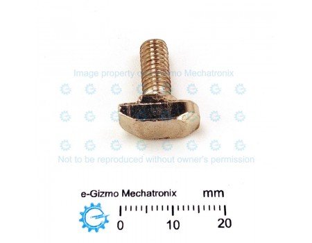 M6 x 15.5mm T Bolt and Nut for Linear Rail Aluminum Profile EU30 M6 x 15.5mm T Bolt and Nut for Linear Rail Aluminum Profile EU30