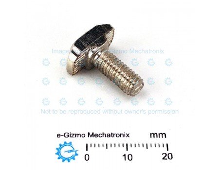 M6 x 15.5mm T Bolt and Nut for Linear Rail Aluminum Profile EU30 M6 x 15.5mm T Bolt and Nut for Linear Rail Aluminum Profile EU30