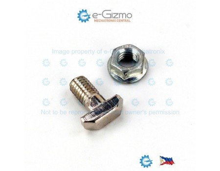 M8 x 15.5mm T Bolt and Nut for Linear Rail Aluminum Profile EU40 M8 x 15.5mm T Bolt and Nut for Linear Rail Aluminum Profile EU40
