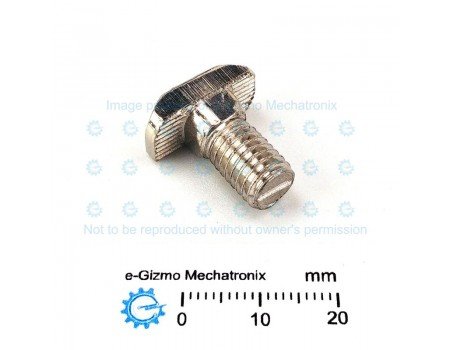 M8 x 15.5mm T Bolt and Nut for Linear Rail Aluminum Profile EU40 M8 x 15.5mm T Bolt and Nut for Linear Rail Aluminum Profile EU40