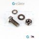 SS Hex Bolt & Nut M8 x 20mm Stainless Steel with Flat + Lock Washer SS Hex Bolt & Nut M8 x 20mm Stainless Steel with Flat + Lock Washer