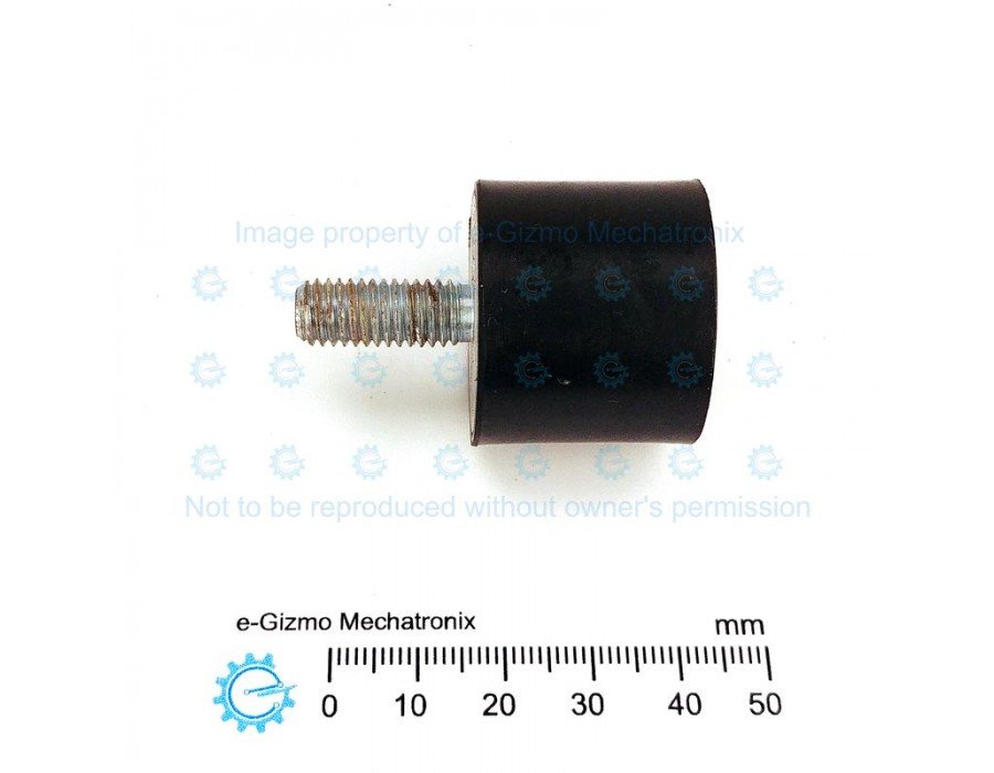 sourcing map 30 x 25 mm M8 filettatura femmina supporti in gomma, isolatori a vibrazione, sostituisce i cuscinetti anti-vibrazione Flat Silentblock Base Block