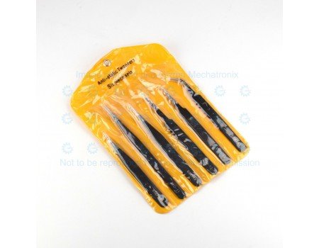 6-pc Tweezer Set For Electronics Static Safe