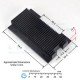 EHS-84 Extruded Aluminum Heatsink Black Anodized with Integral Standoff