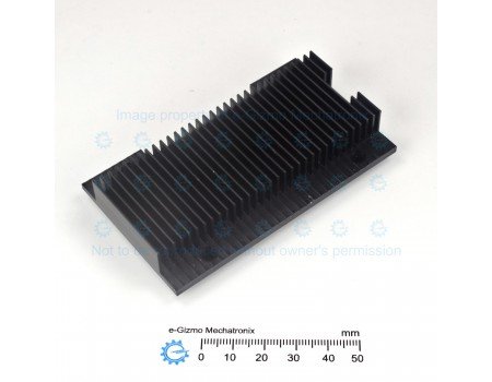 EHS-84 Extruded Aluminum Heatsink Black Anodized with Integral Standoff