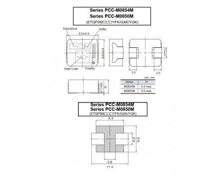 Panasonic 48uH 3.4A 8x8.5 SMD Power Inductor ETQP5M470YFK Panasonic 48uH 3.4A 8x8.5 SMD Power Inductor ETQP5M470YFK