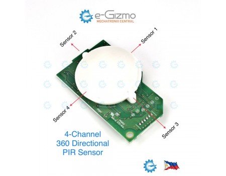4-channel 360 degrees Motion and Direction sensing PIR sensor.