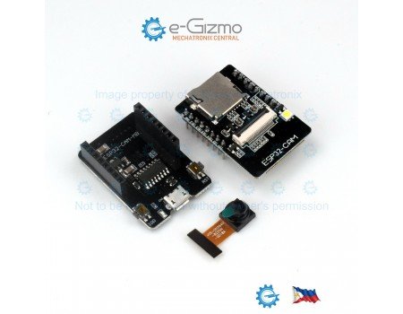 ESP32-CAM + MicroUSB to Serial Board Wifi Cam Development