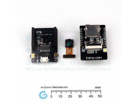 ESP32-CAM + MicroUSB to Serial Board Wifi Cam Development