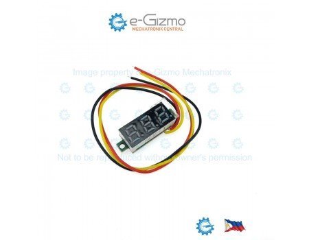 Digital Voltmeter Display 0.28inch 3 digits 0-100VDC 3-Wires Digital Voltmeter Display 0.28inch 3 digits 0-100VDC 3-Wires