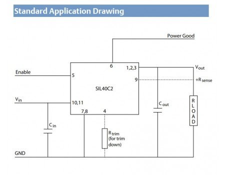 Artesyn True Rated 0.6-5V 40A 200W DC/DC Converter SIL40C2-00SADJ-V1J