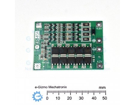 4S Li-ion 40A BMS Board with Charge Balancing Function