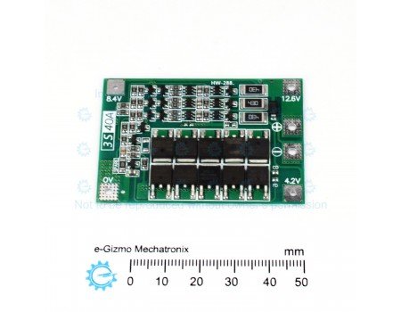 3S Li-ion 40A BMS Board with Charge Balancing Function