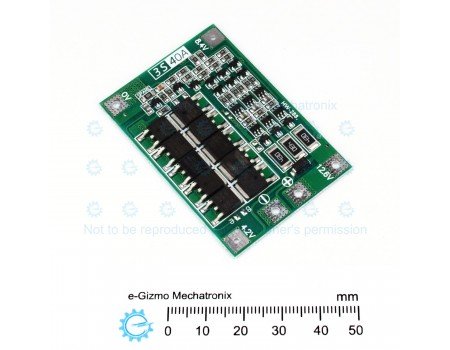 3S Li-ion 40A BMS Board with Charge Balancing Function 3S Li-ion 40A BMS Board with Charge Balancing Function
