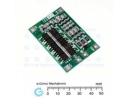 3S Li-ion 40A BMS Board with Charge Balancing Function