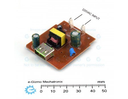 220VAC Input 5V 0.75A-1A DC Output AC-DC Converter Module USB Port