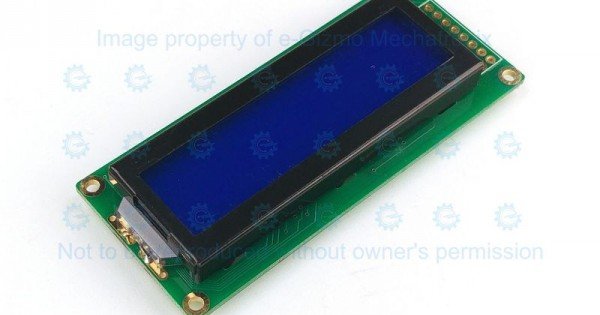 Displaytronic LCD Module 1602 16x2 White on Blue Backlight ACM1602EM ...