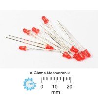 10s 3mm High Brightness LED rounded tip 