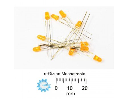 10s 3mm LED Orange High Brightness LED rounded tip 10s 3mm LED Orange High Brightness LED rounded tip