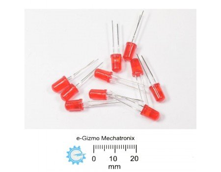 10s 5mm LED RED High Brightness LED rounded tip 10s 5mm LED RED High Brightness LED rounded tip