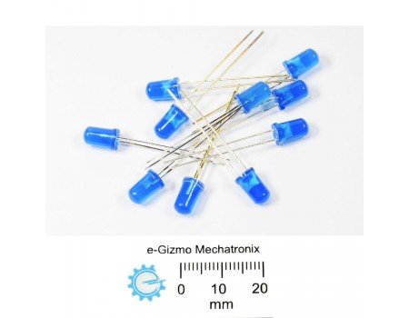 10s 5mm LED Blue High Brightness LED rounded tip 10s 5mm LED Blue High Brightness LED rounded tip