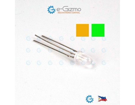 5mm Bicolor LED Orange+Green Common Cathode Bi-Color