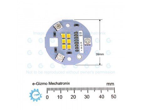 DIY Warmwhite + RGB LED Module on 39mm Aluminum Substrate DIY Warmwhite + RGB LED Module on 39mm Aluminum Substrate