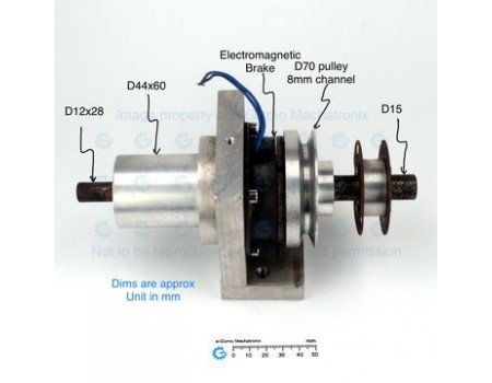 Pulley Drive Assembly with Electromagnetic Brake