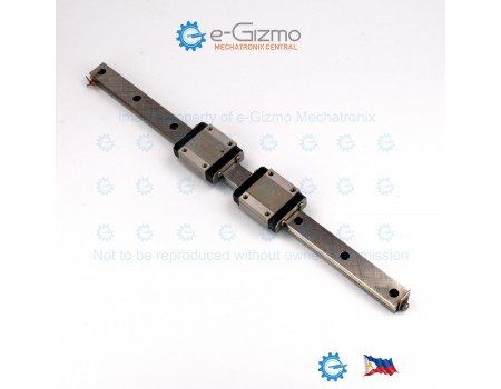 NSK Linear Motion Guide LM 15x9.5x294mm with 2x carriage [Surplus]