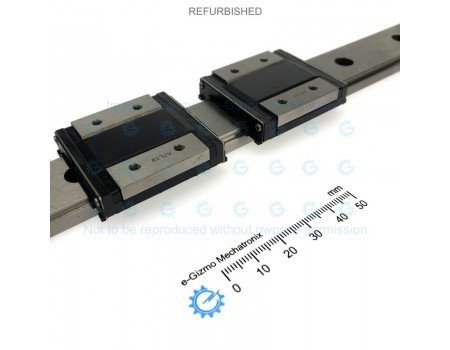THK Linear Motion Guide LM 24x8.5x422mm with 2x carriage RSR12WZM [Refurbished]