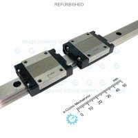 THK Linear Motion Guide LM 15x9.5x349mm with 2x carriage SRS15M [Refurbished]