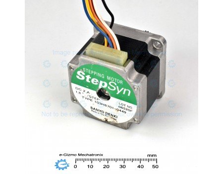 Sanyo Denki Stepsyn NEMA20 Unipolar Stepper Motor 50x50mm 103H6701-0449 [USED]