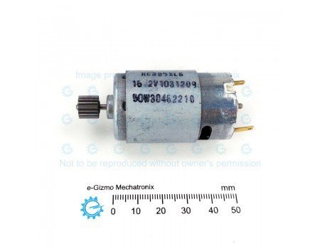 6-16.2VDC 50W 12500rpm High Torque DC Motor HC385XLG Type with Pinion Gear