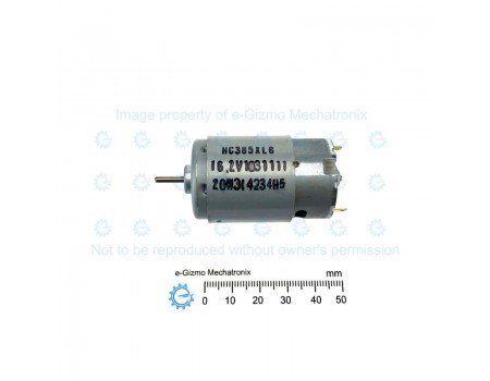6-16.2VDC 50W 12500rpm High Torque DC Motor HC385XLG Type with Flux Yoke