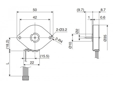 ST35B-96 Stepper Motor Bipolar 400mA 96 steps