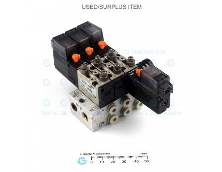 SMC Solnoid Valves in Manifold 2x VZ3150 + 1X VZ3250 100VAC Coil