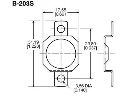 Honeywell 90C Normally Closed Thermal Switch Auto Reset 2455R Series Honeywell 90C Normally Closed Thermal Switch Auto Reset 2455R Series