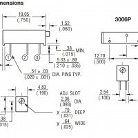 Bourns 3006P 10K 15 Turns Precision Trimmer Potentiometer Resistor Bourns 3006P 10K 15 Turns Precision Trimmer Potentiometer Resistor
